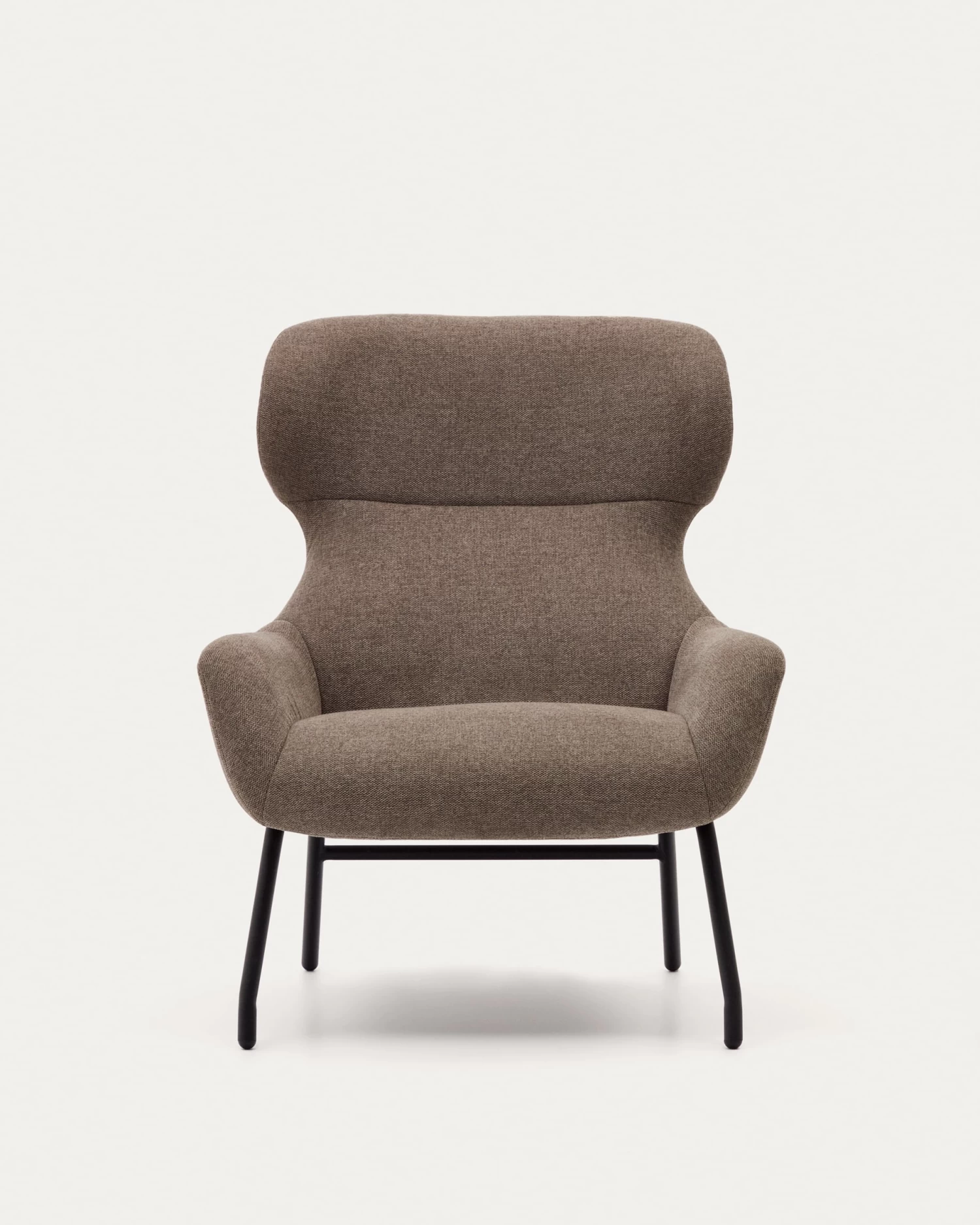 Belina Chenille Armchair In Light Brown And Steel With Black Finish | Kave Home 10 Belina Chenille Armchair In Light Brown And Steel With Black Finish | Kave Home - Image 8