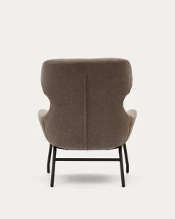 Belina Chenille Armchair In Light Brown And Steel With Black Finish | Kave Home 21 Belina Chenille Armchair In Light Brown And Steel With Black Finish | Kave Home -Quality Furniture Store S0900043BF11 1V05