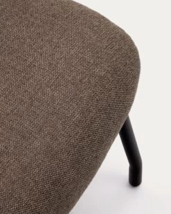 Belina Footrest In Light Brown And Steel With Black Finish | Kave Home -Quality Furniture Store S1500004BF11 1D01