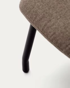 Belina Footrest In Light Brown And Steel With Black Finish | Kave Home -Quality Furniture Store S1500004BF11 1D02