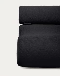 Club Armchair In Black Fleece | Kave Home -Quality Furniture Store S442J01 1D01