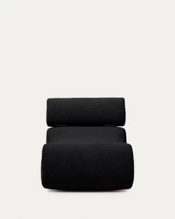 Club Armchair In Black Fleece | Kave Home -Quality Furniture Store S442J01 1V04