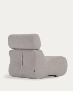 Club Armchair In Light Grey Fleece | Kave Home -Quality Furniture Store S442J14 1V03