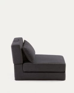 Arty Pouffe Bed In Dark Grey 70 X 89 (200) Cm | Kave Home -Quality Furniture Store S474VA02 1V02