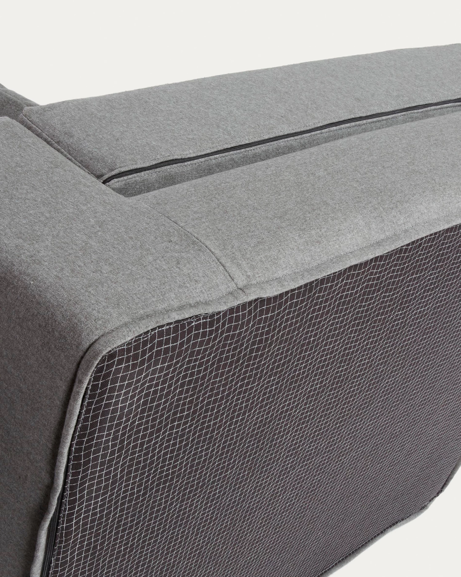 Arty Pouffe Bed In Light Grey 70 X 89 (200) Cm | Kave Home 5 Arty Pouffe Bed In Light Grey 70 X 89 (200) Cm | Kave Home - Image 3