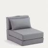 Arty Pouffe Bed In Light Grey 70 X 89 (200) Cm | Kave Home
