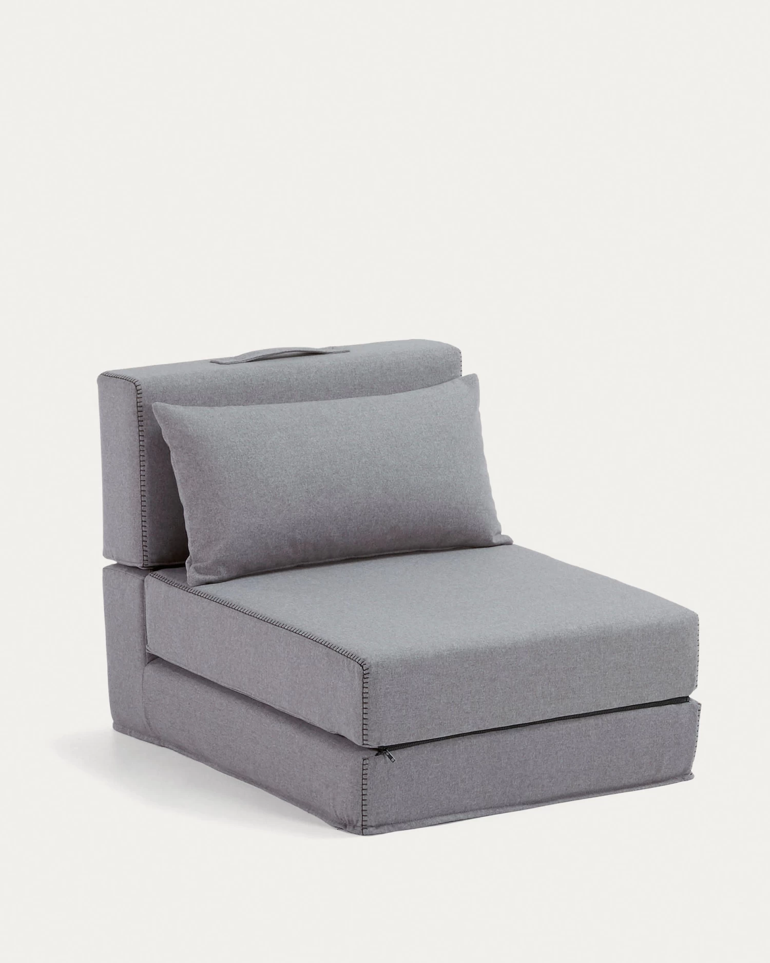 Arty Pouffe Bed In Light Grey 70 X 89 (200) Cm | Kave Home 3 Arty Pouffe Bed In Light Grey 70 X 89 (200) Cm | Kave Home