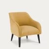 Bobly Armchair In Mustard Corduroy With Wenge Finish Legs | Kave Home -Quality Furniture Store S480PN81 1V01