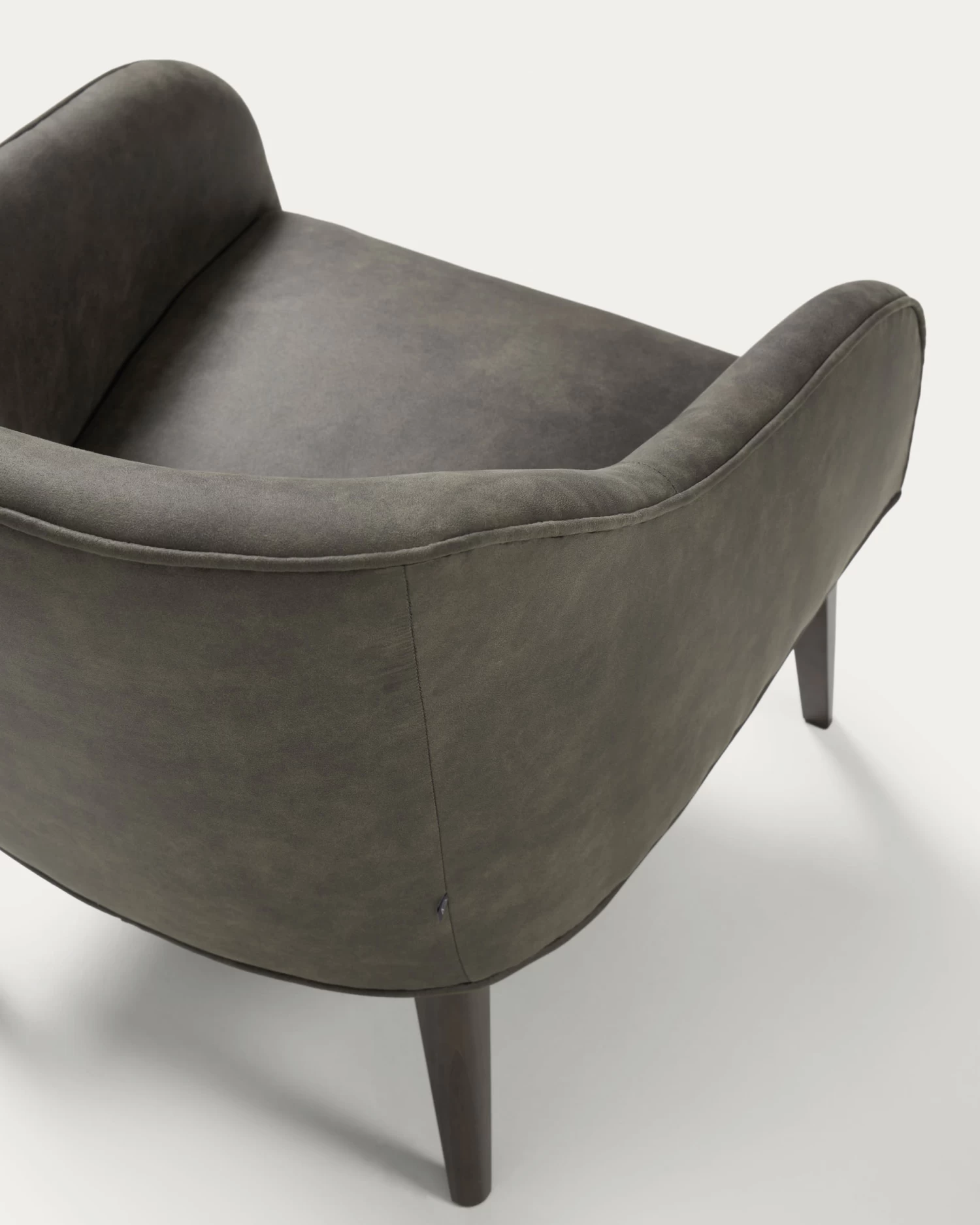Bobly Armchair In Grey With Wenge Finish Legs | Kave Home 5 Bobly Armchair In Grey With Wenge Finish Legs | Kave Home - Image 3