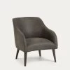 Bobly Armchair In Grey With Wenge Finish Legs | Kave Home -Quality Furniture Store S480PT02 1V01