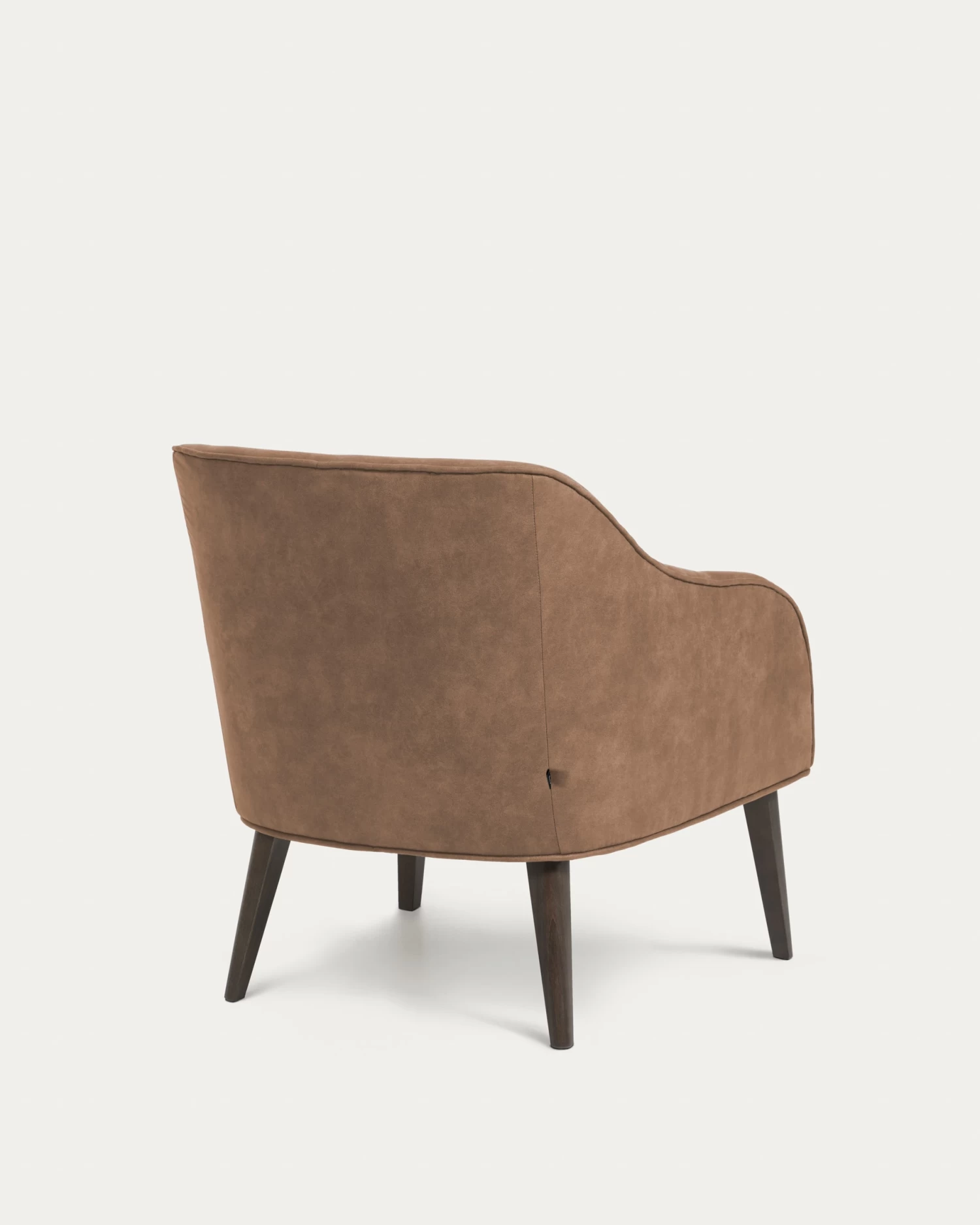 Bobly Armchair In Dark Brown Fabric With Wenge Finish Legs | Kave Home 10 Bobly Armchair In Dark Brown Fabric With Wenge Finish Legs | Kave Home - Image 8