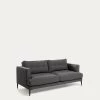 Tanya 2 Seater Sofa In Dark Grey 183 Cm | Kave Home 2 Tanya 2 Seater Sofa In Dark Grey 183 Cm | Kave Home -Quality Furniture Store S489LD15 1V01