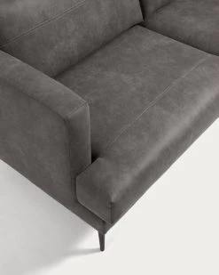 Tanya 2 Seater Sofa Upholstered In Dark Grey 183 Cm 15 Tanya 2 Seater Sofa Upholstered In Dark Grey 183 Cm -Quality Furniture Store S490PT02 1D02