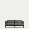 Tanya 2 Seater Sofa Upholstered In Dark Grey 183 Cm -Quality Furniture Store S490PT02 1V01