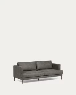 Tanya 2 Seater Sofa Upholstered In Dark Grey 183 Cm 16 Tanya 2 Seater Sofa Upholstered In Dark Grey 183 Cm -Quality Furniture Store S490PT02 1V02