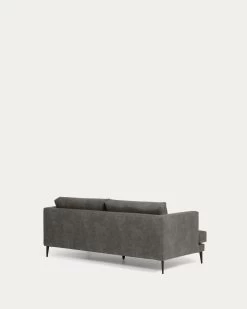 Tanya 2 Seater Sofa Upholstered In Dark Grey 183 Cm 19 Tanya 2 Seater Sofa Upholstered In Dark Grey 183 Cm -Quality Furniture Store S490PT02 1V04