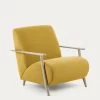 Meghan Armchair In Mustard With Solid Ash Legs With Natural Finish | Kave Home 2 Meghan Armchair In Mustard With Solid Ash Legs With Natural Finish | Kave Home -Quality Furniture Store S516VA81 1V01