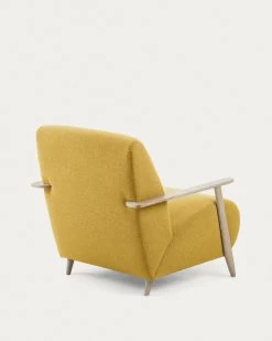 Meghan Armchair In Mustard With Solid Ash Legs With Natural Finish | Kave Home 15 Meghan Armchair In Mustard With Solid Ash Legs With Natural Finish | Kave Home -Quality Furniture Store S516VA81 1V03