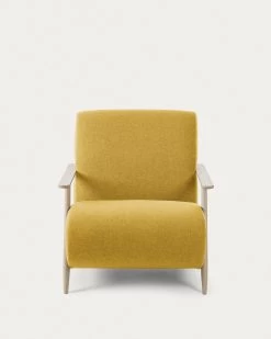 Meghan Armchair In Mustard With Solid Ash Legs With Natural Finish | Kave Home 17 Meghan Armchair In Mustard With Solid Ash Legs With Natural Finish | Kave Home -Quality Furniture Store S516VA81 1V04
