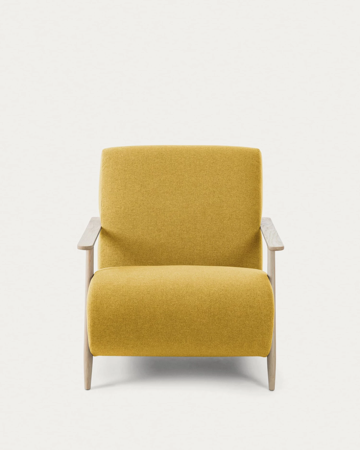Meghan Armchair In Mustard With Solid Ash Legs With Natural Finish | Kave Home 10 Meghan Armchair In Mustard With Solid Ash Legs With Natural Finish | Kave Home - Image 8