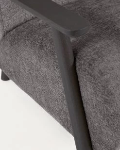 Meghan Armchair In Grey Chenille And Wood With Wenge Finish | Kave Home 14 Meghan Armchair In Grey Chenille And Wood With Wenge Finish | Kave Home -Quality Furniture Store S517BG15 1D01