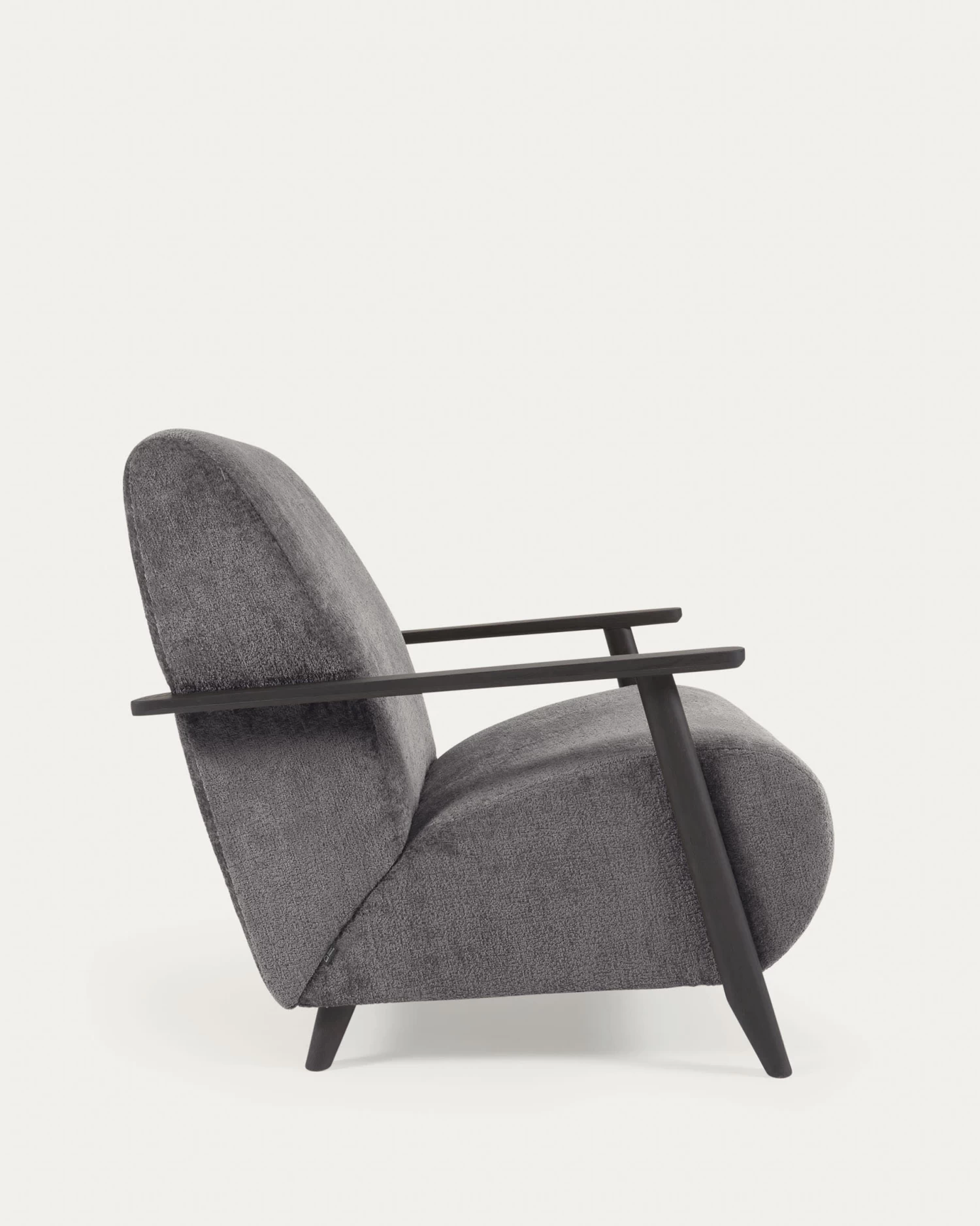 Meghan Armchair In Grey Chenille And Wood With Wenge Finish | Kave Home 8 Meghan Armchair In Grey Chenille And Wood With Wenge Finish | Kave Home - Image 6
