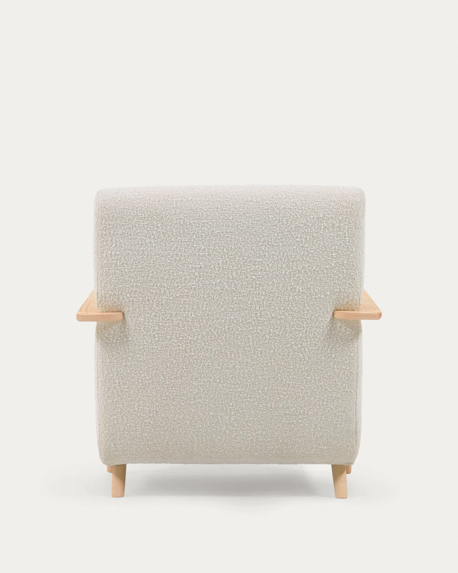 Meghan Armchair In White Fleece With Solid Ash Legs With Natural Finish | Kave Home 12 Meghan Armchair In White Fleece With Solid Ash Legs With Natural Finish | Kave Home - Image 10