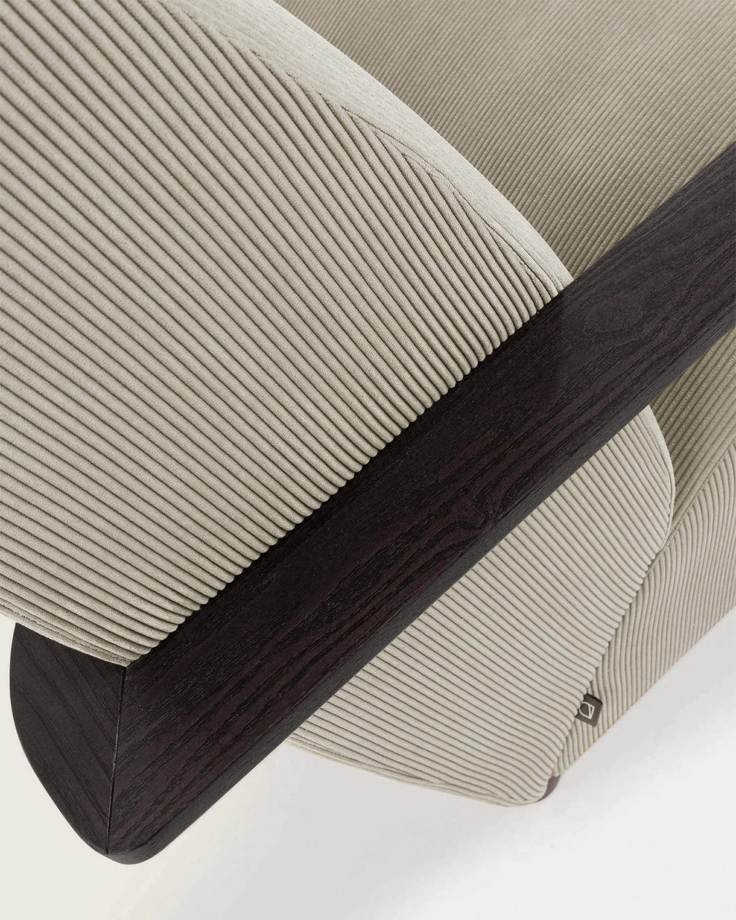 Meghan Armchair In Beige Corduroy With Solid Ash Legs In A Wenge Finish | Kave Home 7 Meghan Armchair In Beige Corduroy With Solid Ash Legs In A Wenge Finish | Kave Home - Image 5