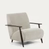 Meghan Armchair In Beige Corduroy With Solid Ash Legs In A Wenge Finish | Kave Home 1 Meghan Armchair In Beige Corduroy With Solid Ash Legs In A Wenge Finish | Kave Home -Quality Furniture Store S517PN36 1V01