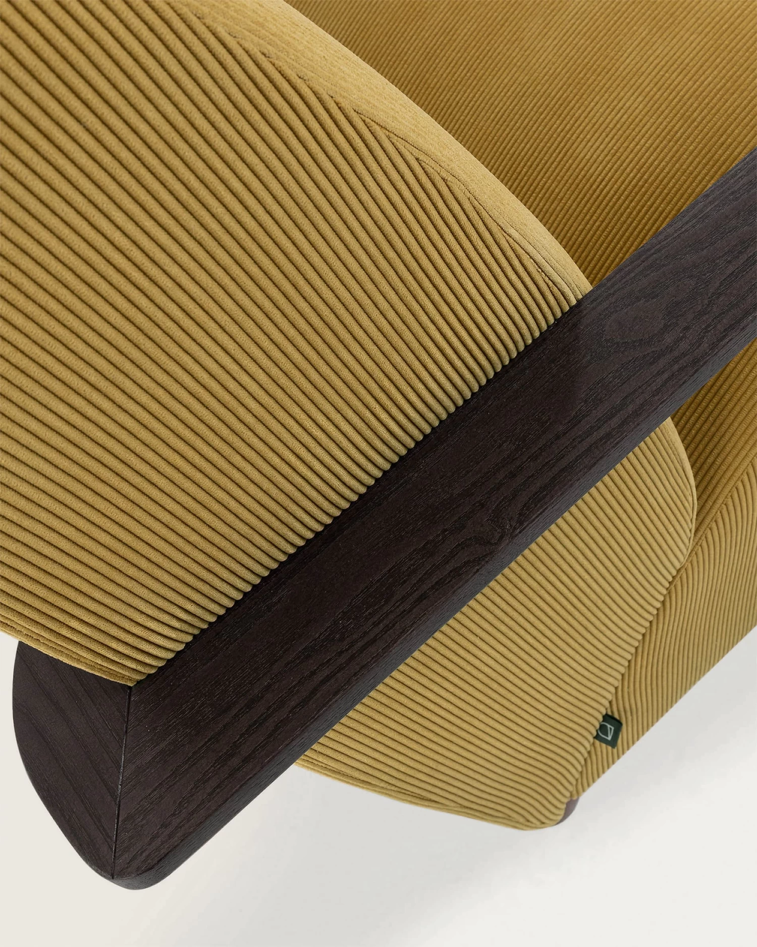 Meghan Armchair In Mustard Corduroy With Solid Ash Legs With Wenge Finish | Kave Home 7 Meghan Armchair In Mustard Corduroy With Solid Ash Legs With Wenge Finish | Kave Home - Image 5