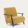 Meghan Armchair In Mustard Corduroy With Solid Ash Legs With Wenge Finish | Kave Home 1 Meghan Armchair In Mustard Corduroy With Solid Ash Legs With Wenge Finish | Kave Home -Quality Furniture Store S517PN81 1V01