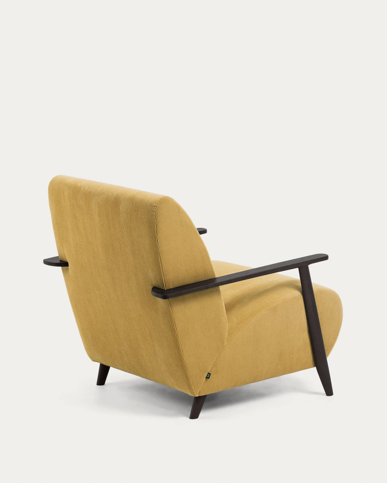 Meghan Armchair In Mustard Corduroy With Solid Ash Legs With Wenge Finish | Kave Home 9 Meghan Armchair In Mustard Corduroy With Solid Ash Legs With Wenge Finish | Kave Home - Image 7