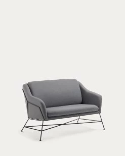 Brida 2 Seater Sofa In Dark Grey 128 Cm | Kave Home