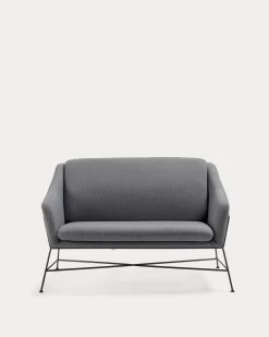 Brida 2 Seater Sofa In Dark Grey 128 Cm | Kave Home 17 Brida 2 Seater Sofa In Dark Grey 128 Cm | Kave Home -Quality Furniture Store S521J02 1V02
