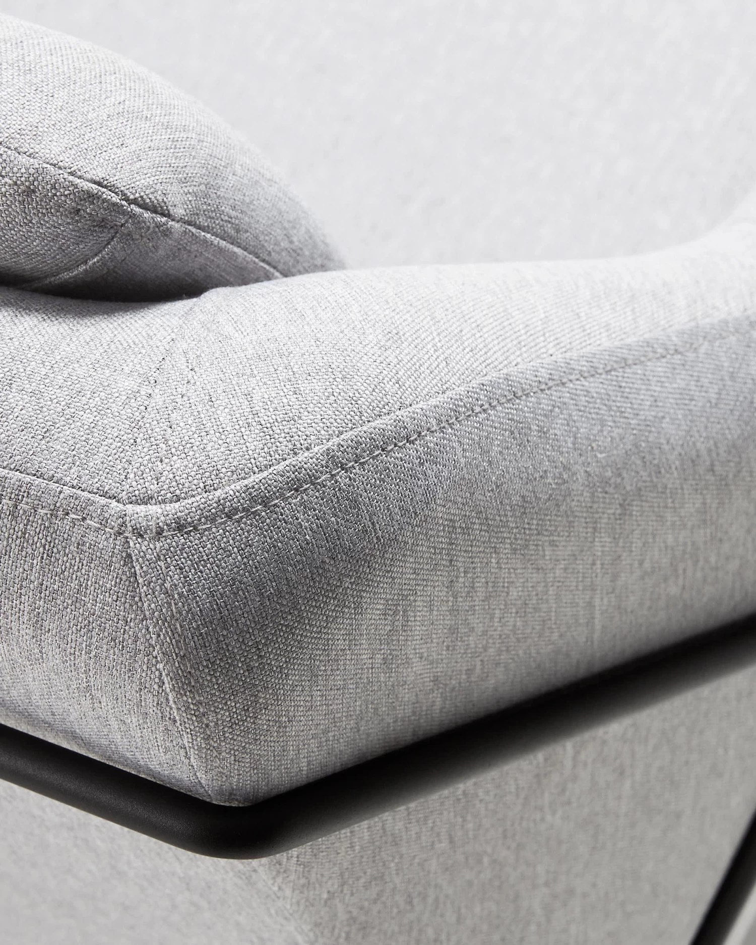 Brida 2 Seater Sofa In Lightgrey 128 Cm | Kave Home 5 Brida 2 Seater Sofa In Lightgrey 128 Cm | Kave Home - Image 3