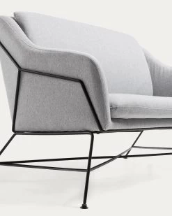 Brida 2 Seater Sofa In Lightgrey 128 Cm | Kave Home 18 Brida 2 Seater Sofa In Lightgrey 128 Cm | Kave Home -Quality Furniture Store S521J03 1D03