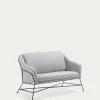 Brida 2 Seater Sofa In Lightgrey 128 Cm | Kave Home -Quality Furniture Store S521J03 1V01