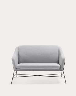Brida 2 Seater Sofa In Lightgrey 128 Cm | Kave Home 17 Brida 2 Seater Sofa In Lightgrey 128 Cm | Kave Home -Quality Furniture Store S521J03 1V02