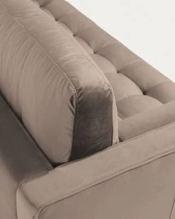 Debra 2 Seater Sofa In Beige Velvet 182 Cm | Kave Home -Quality Furniture Store S547JU85 1D01