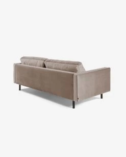 Debra 3 Seater Sofa In Beige Velvet 222 Cm | Kave Home -Quality Furniture Store S548JU85 1V03