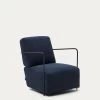Gamer Armchair In Blue And Metal With Black Finish | Kave Home 2 Gamer Armchair In Blue And Metal With Black Finish | Kave Home -Quality Furniture Store S564AU25 1V01