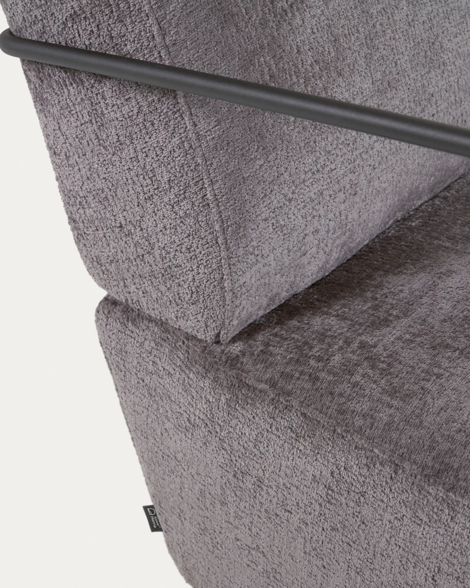 Gamer Armchair In Grey Chenille And Metal With Black Finish | Kave Home 9 Gamer Armchair In Grey Chenille And Metal With Black Finish | Kave Home - Image 7