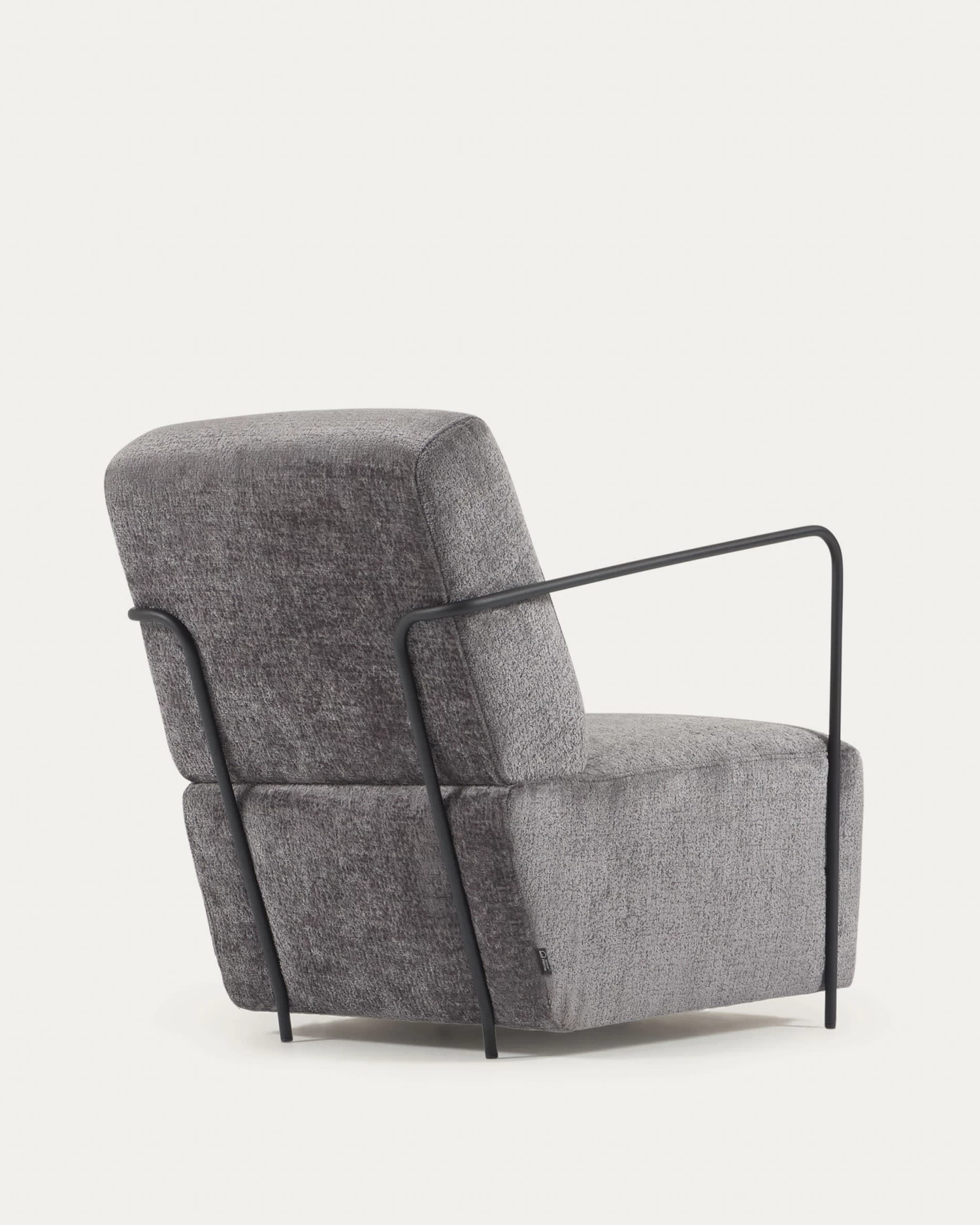 Gamer Armchair In Grey Chenille And Metal With Black Finish | Kave Home 10 Gamer Armchair In Grey Chenille And Metal With Black Finish | Kave Home - Image 8