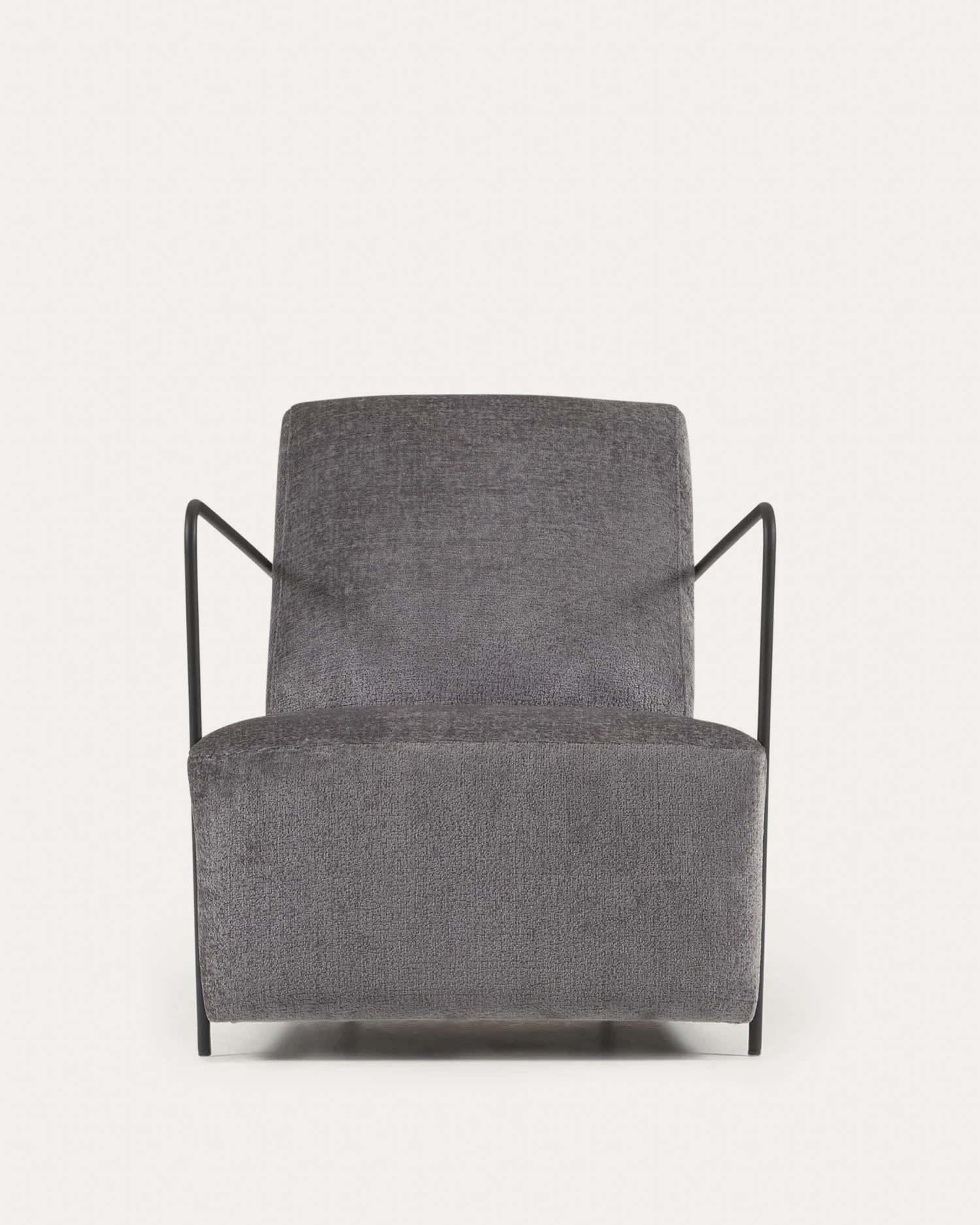 Gamer Armchair In Grey Chenille And Metal With Black Finish | Kave Home 12 Gamer Armchair In Grey Chenille And Metal With Black Finish | Kave Home - Image 10