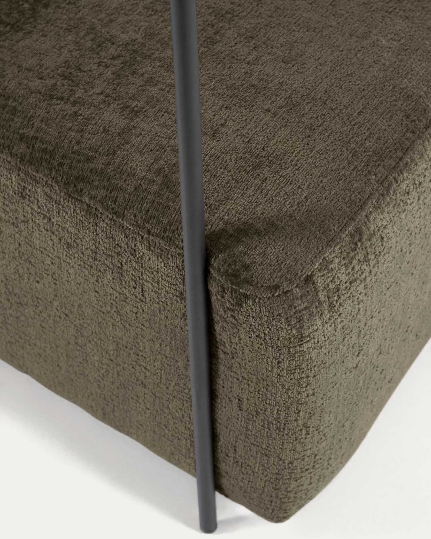 Gamer Armchair In Green Chenille And Metal With Black Finish | Kave Home 7 Gamer Armchair In Green Chenille And Metal With Black Finish | Kave Home - Image 5