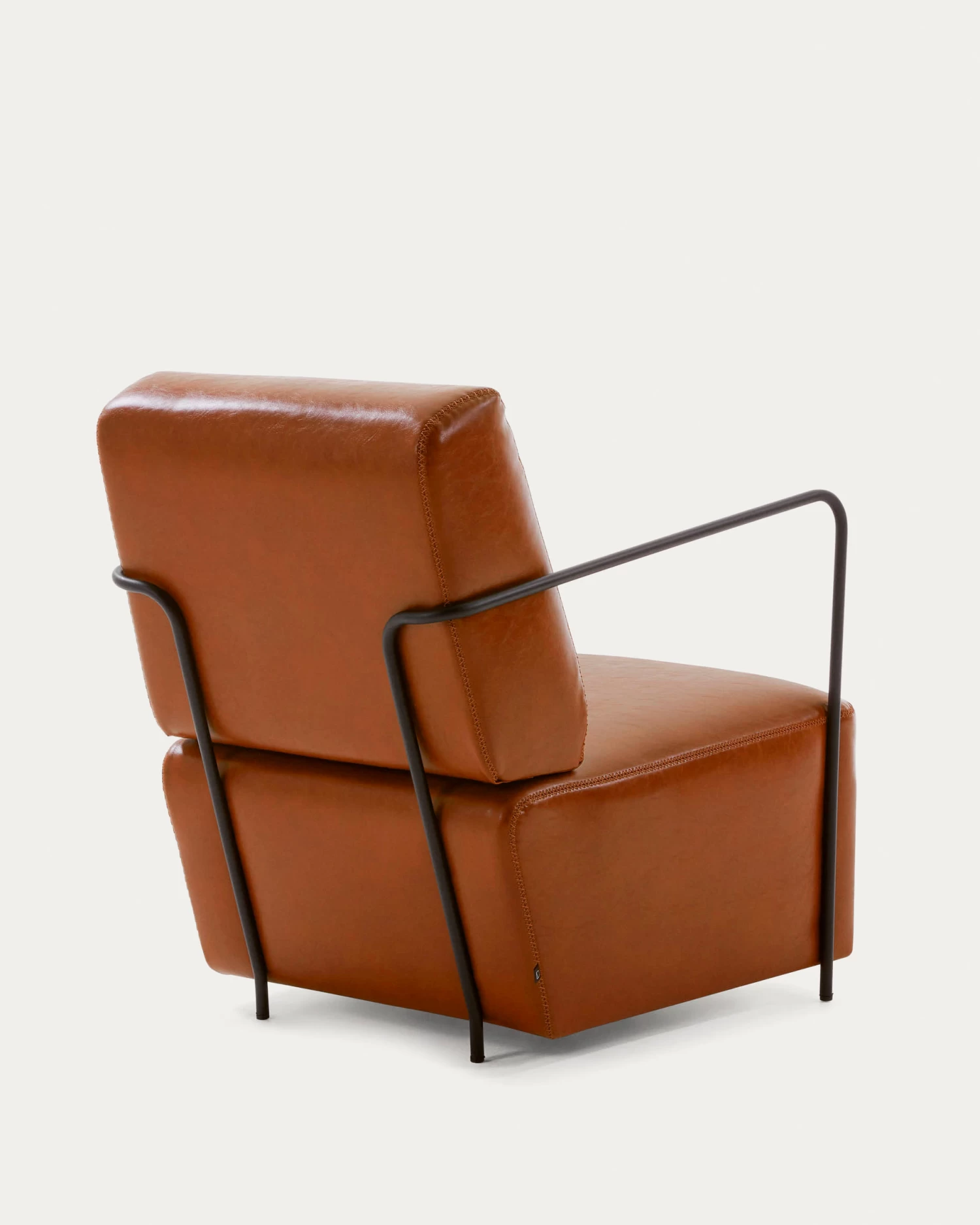 Gamer Armchair In Brown Synthetic Leather And Metal With Black Finish | Kave Home 7 Gamer Armchair In Brown Synthetic Leather And Metal With Black Finish | Kave Home - Image 5