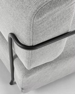 Gamer Armchair In Light Grey And Metal With Black Finish | Kave Home -Quality Furniture Store S564PK03 1D01