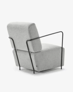Gamer Armchair In Light Grey And Metal With Black Finish | Kave Home -Quality Furniture Store S564PK03 1V03