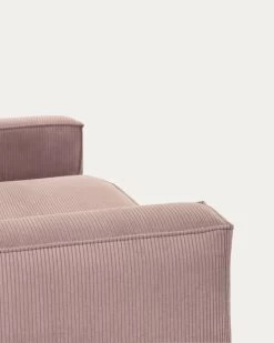 Blok 3 Seater Sofa In Pink Wide Seam Corduroy 240 Cm | Kave Home -Quality Furniture Store S570LN24 1D02