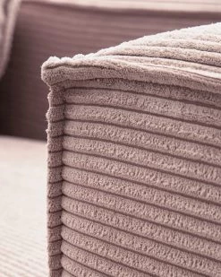 Blok 3 Seater Sofa In Pink Wide Seam Corduroy 240 Cm | Kave Home -Quality Furniture Store S570LN24 1D03